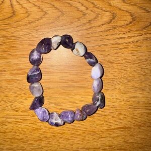 Hand strung vintage amethyst bracelet